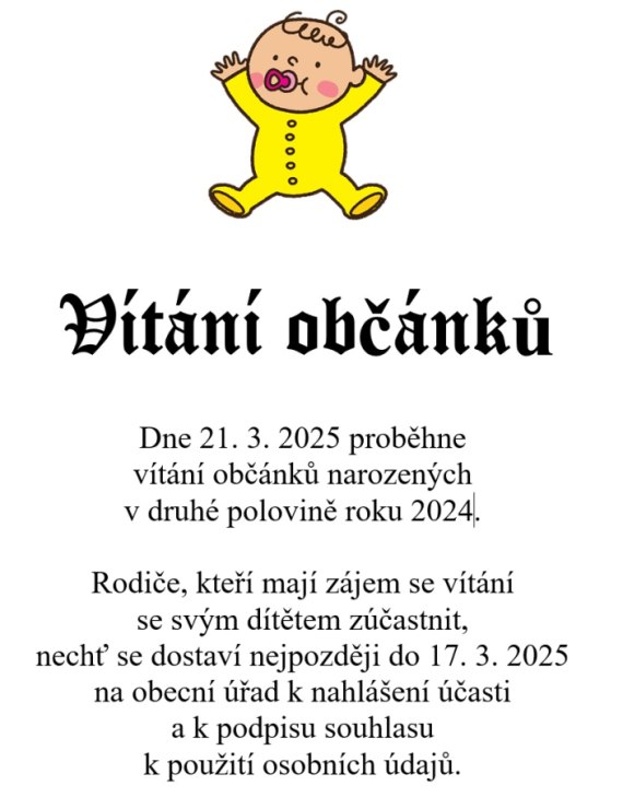 Vítání občánků