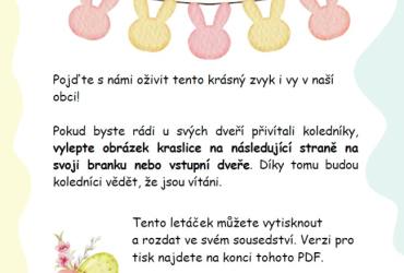 Velikonoční koleda v Šestajovicích